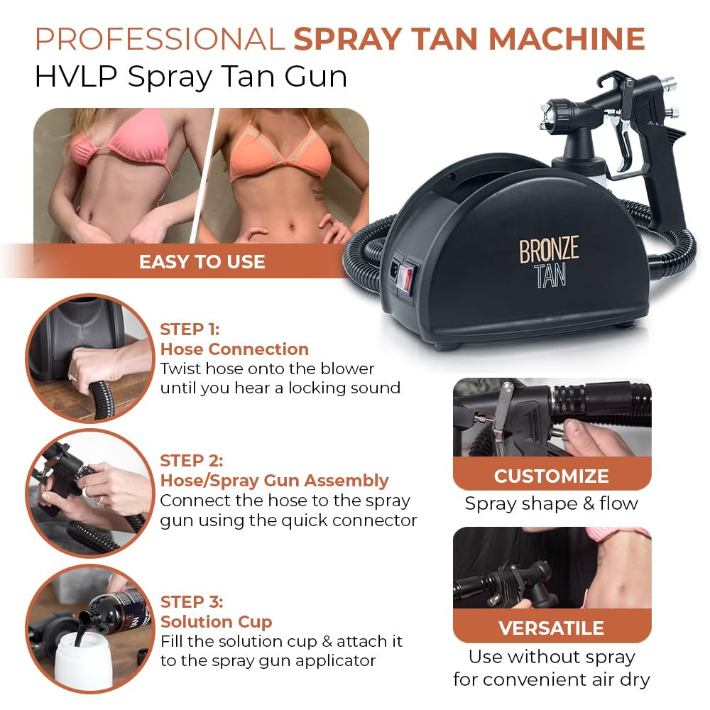 Spray Tan Machine - HVLP Spray Tan Gun with Sleek Design - Professional Spray Tanning Machine for... | Amazon (US)