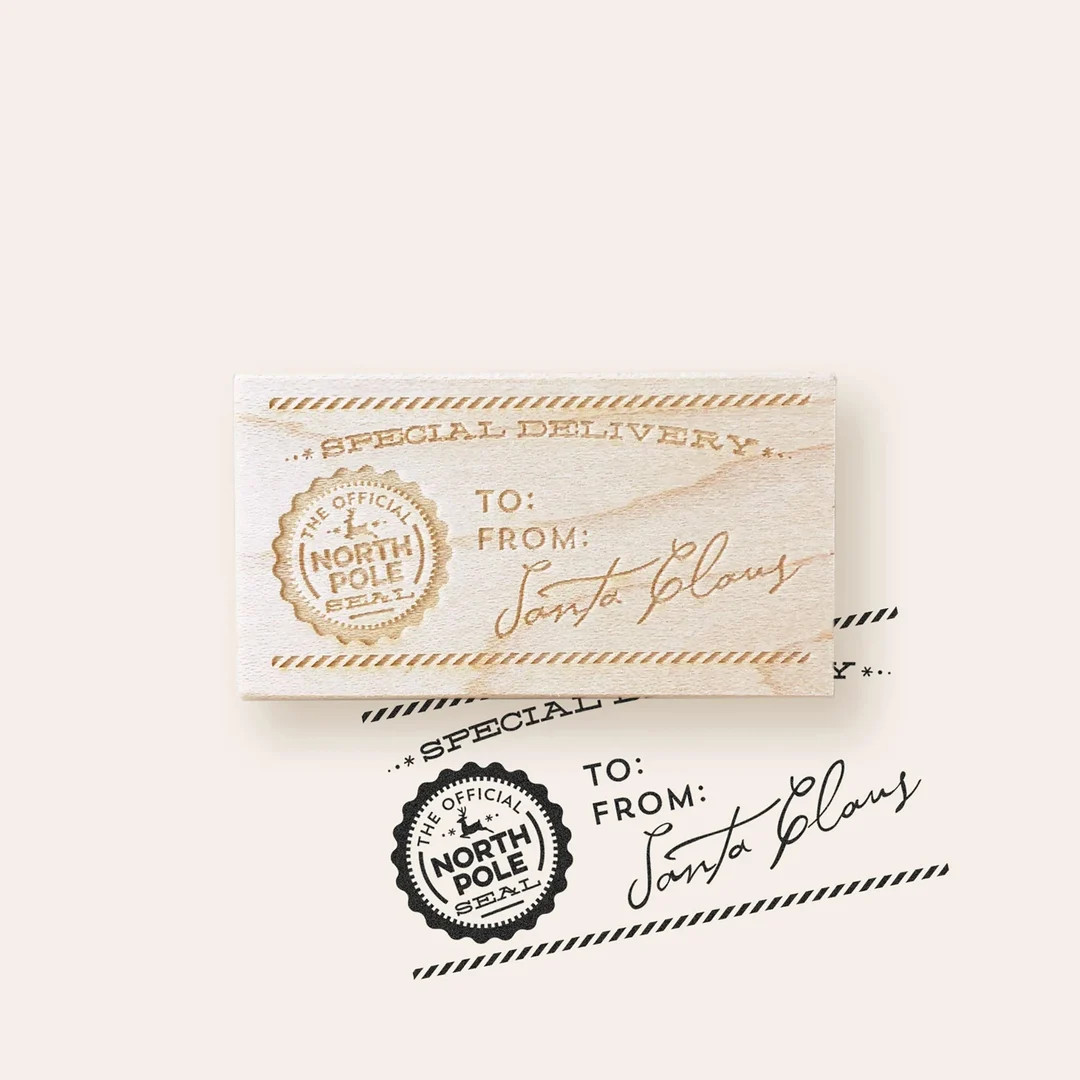 Blank Christmas Gift Tag Santa Stamp Write in Name - Etsy | Etsy (US)