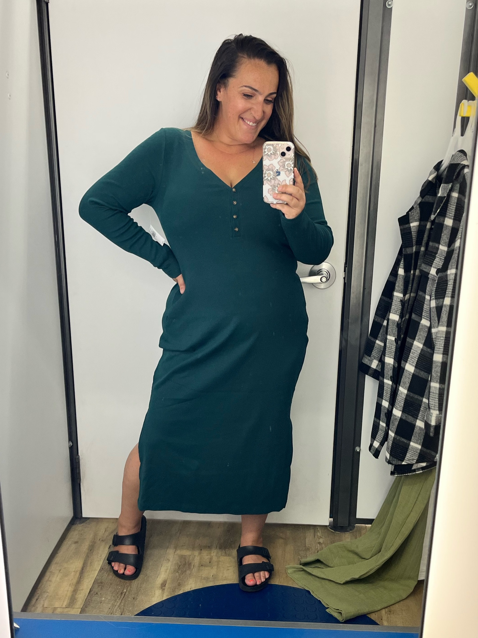 Long Sleeve Henley Ribbed Dress! Brings 2 great trends together. I love the button down and add in the rib-knit. I’m wearing size XL, from Old Navy.

#LTKunder50 #LTKstyletip #LTKSeasonal