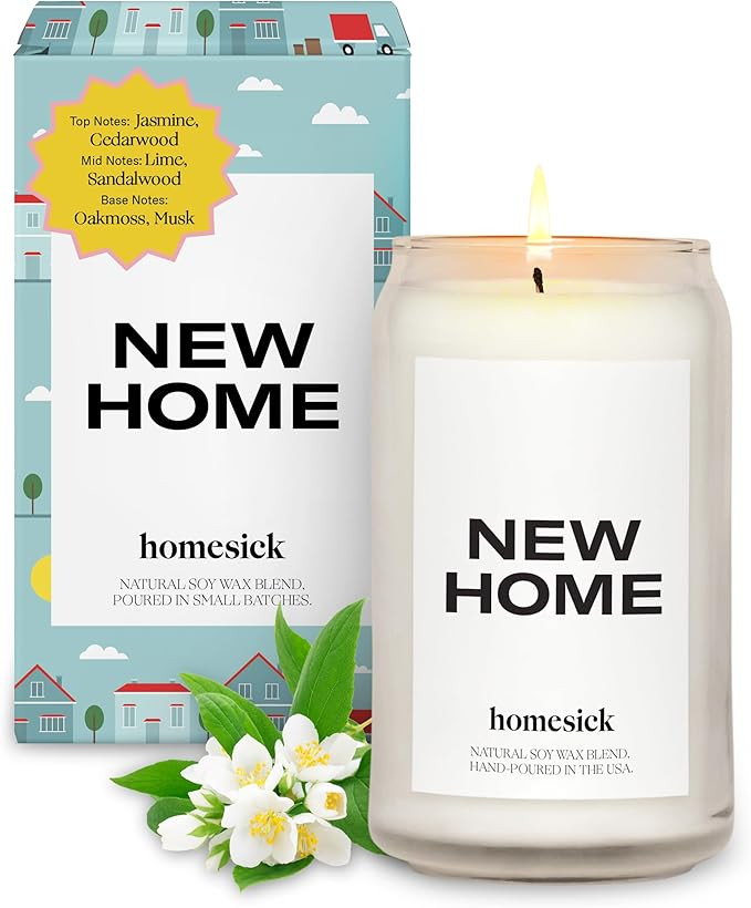 Homesick Scented Candles for Home (New Home) - 13.75 oz Long-Lasting Soy Wax Blend Jar Candle for... | Amazon (US)