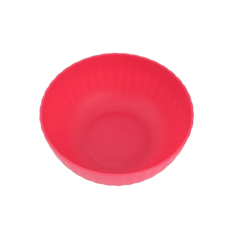 Mainstays - Fuchsia Pink Round Plastic Bowl, Ribbed, 38-Ounce | Walmart (US)