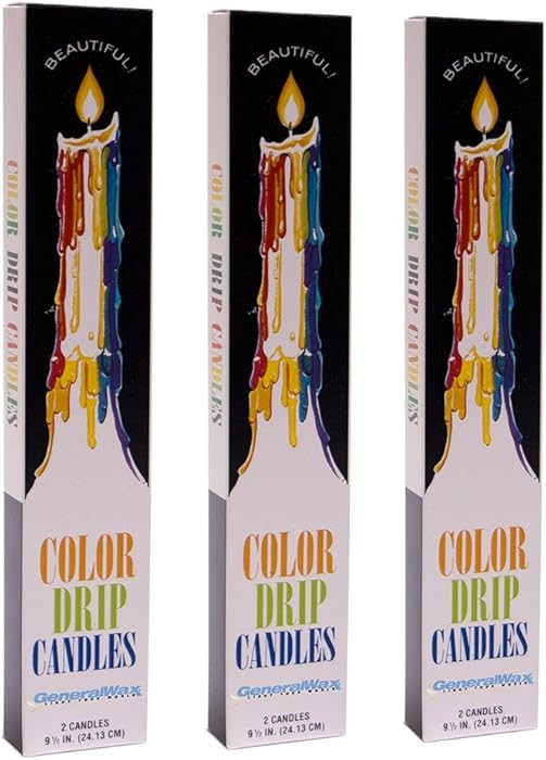 Color Drip Candles, 3-Pack (6 candles total), Unscented | Amazon (US)