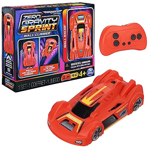 Air Hogs, Zero Gravity Sprint RC Car Wall Climber, Red USB Micro B Rechargeable Indoor Wall Racer, Over 4-Inches, Kids Toys for Kids Ages 4 and up | Amazon (US)