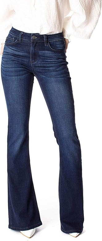 SALT TREE Kan Can Women's Mid Rise Flare Hem Jeans - kc6102 | Amazon (US)