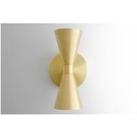 Brass Sconce - Large Cone Geometric Lighting Fixtures Light Fixture Hallway Model No. 3531 | Etsy (US)