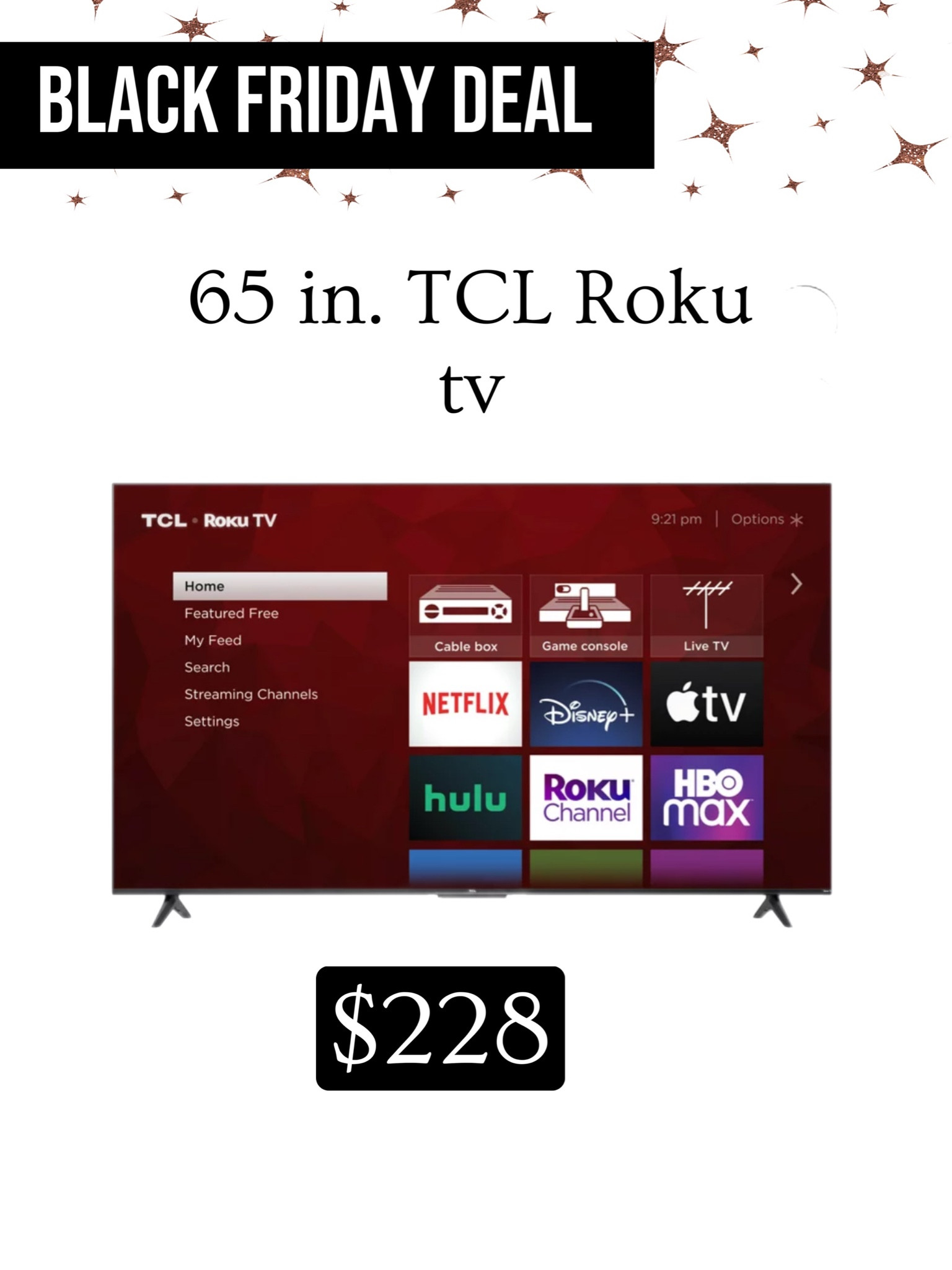 TCL 65 inch tv 

#LTKCyberweek #LTKGiftGuide #LTKsalealert