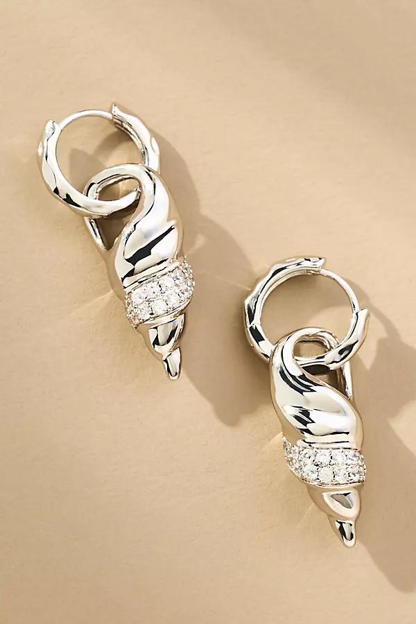 Luv Aj Seashell Huggie Hoop Earrings | Anthropologie (US)