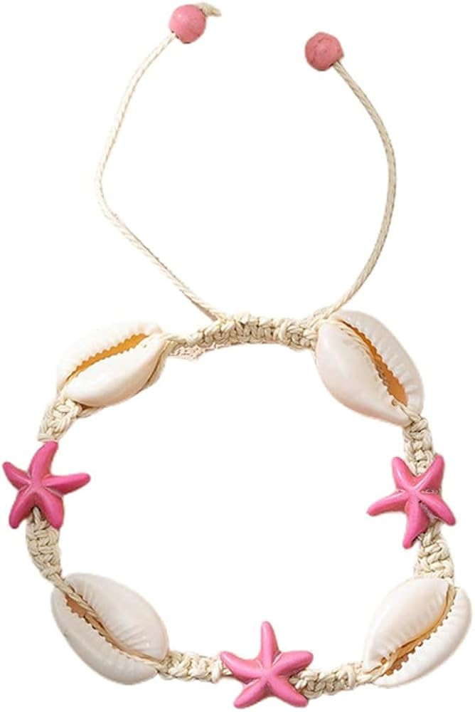 Caiyao Boho Turtle Starfish Shell Evil Eye Beach Ankle Bracelets Necklace Adjustable Summer Ocean... | Amazon (US)