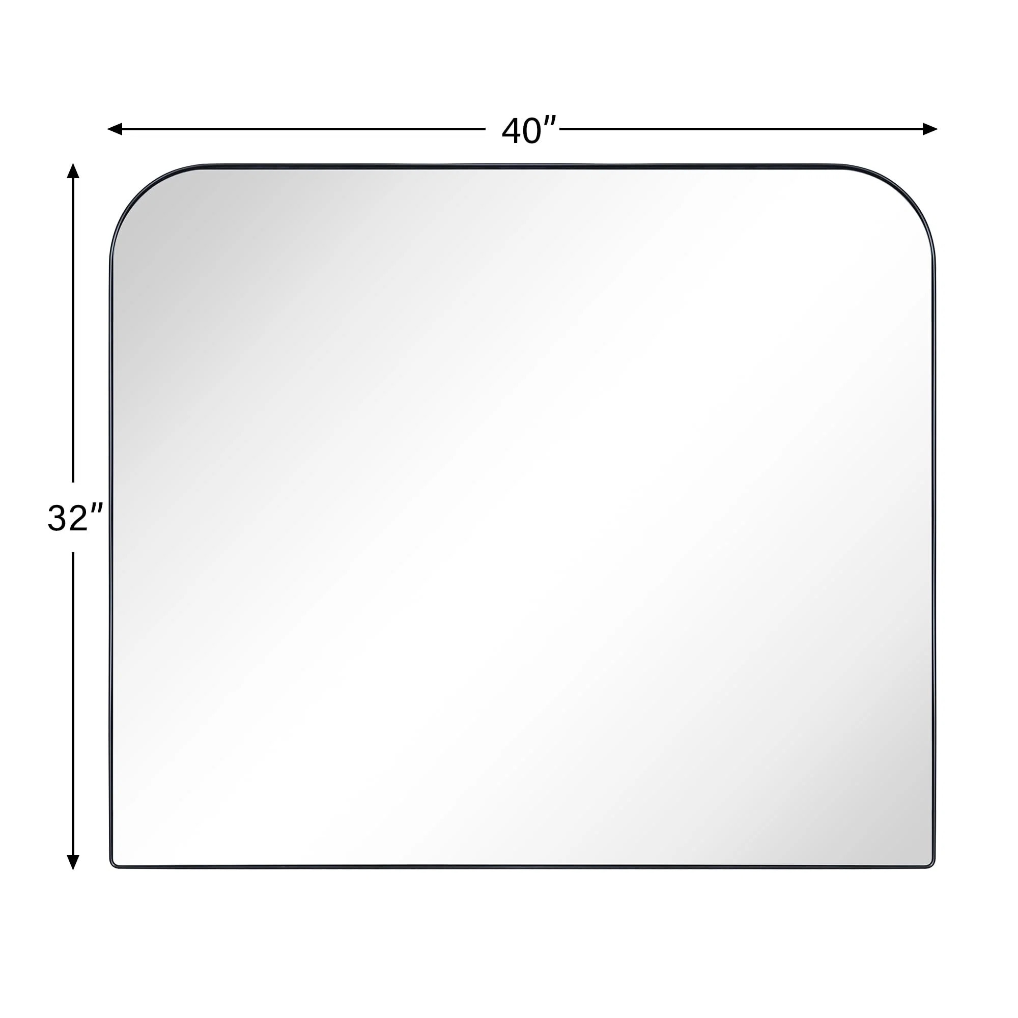 Bhargava Large Mantel Mirror Arched Rounded Corner Wall Mirror For Bathroom, Living Room | Wayfair North America