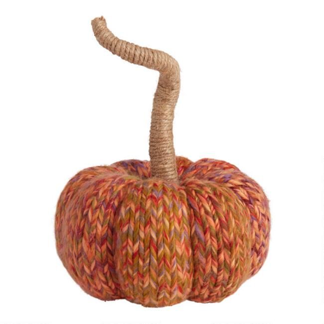Medium Mixed Yarn Pumpkin | World Market