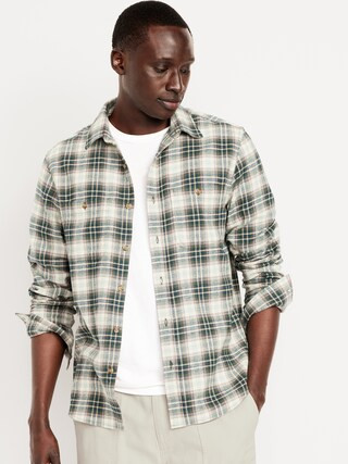 Plaid Flannel Pocket Shirt | Old Navy (US)