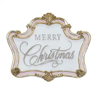 11.75" Merry Christmas Wall Sign in Ornate Pink & Gold Frame by Ashland® | Michaels Stores