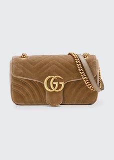 GG Marmont Small Quilted Velvet Crossbody Bag | Bergdorf Goodman