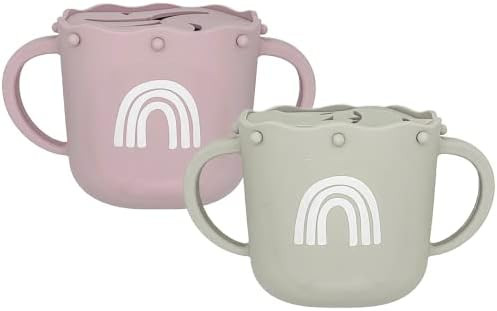 Hippypotamus Snack Cups for Toddlers - Spill Proof - 100% Food-Grade Silicone Snack Containers for B | Amazon (US)