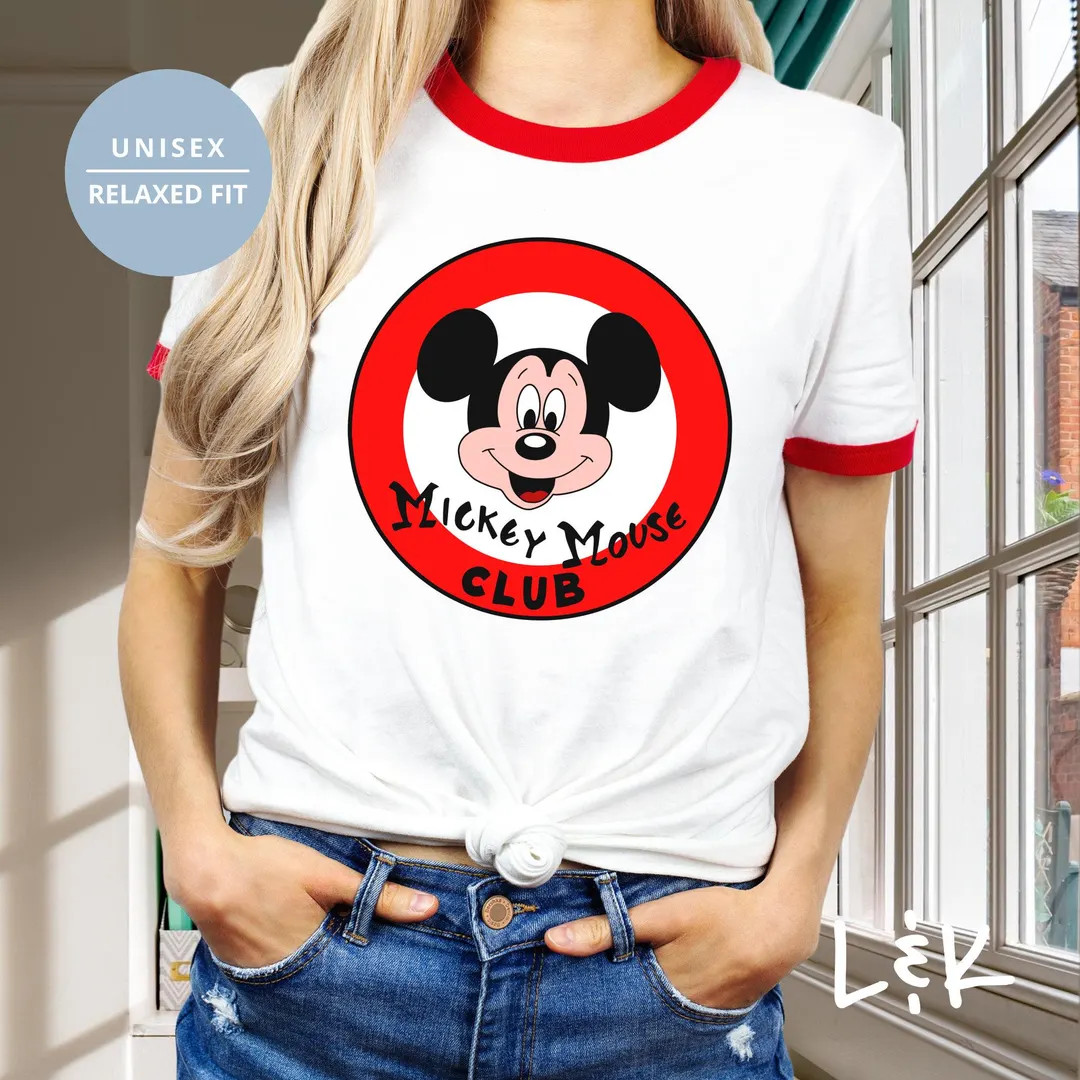 Mouseketeer Mickey Mouse Club Shirt. Unisex Sizes. Vintage Retro Style Graphic. #1117 - Etsy | Etsy (US)