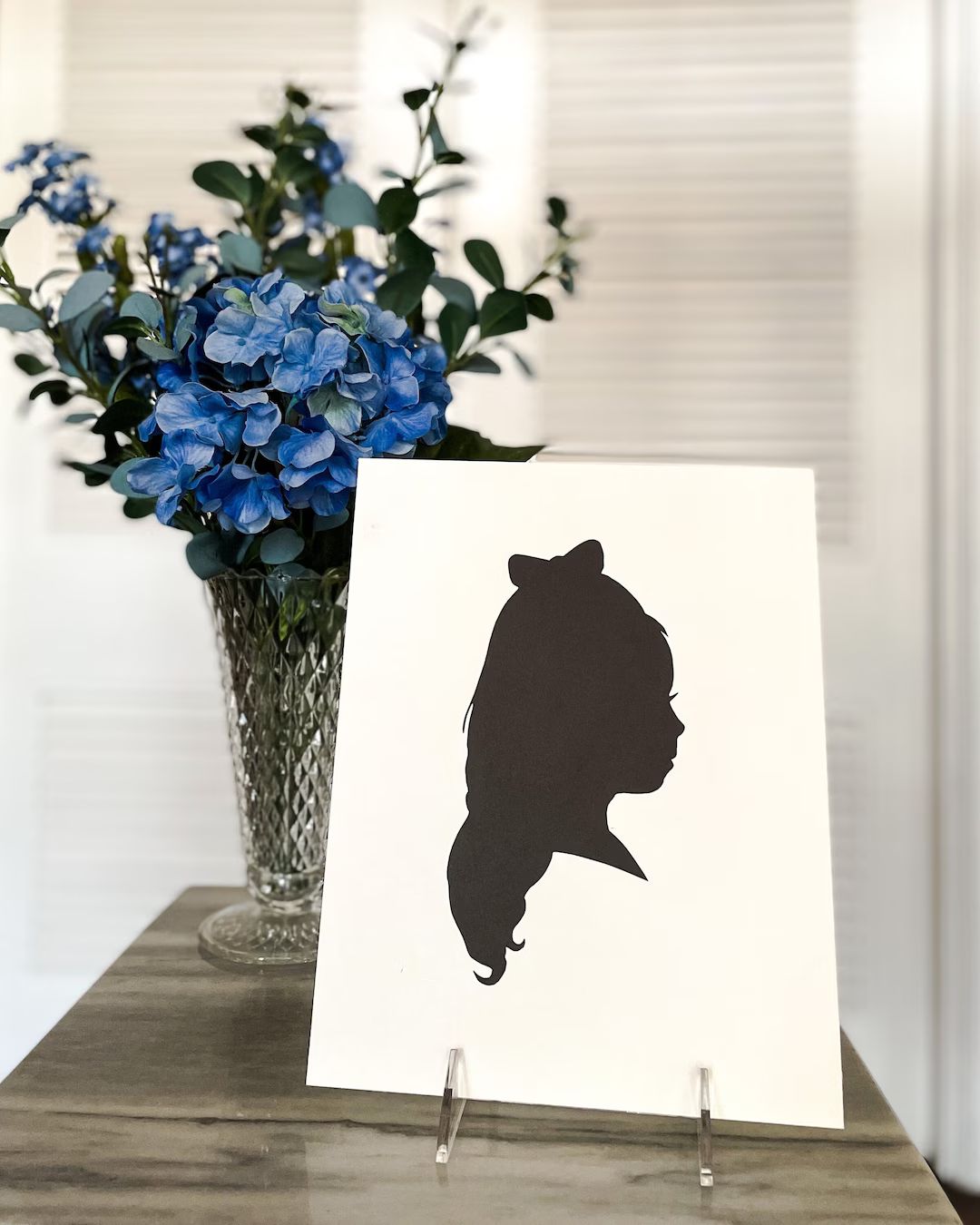 Custom Hand-cut Silhouette Heirloom Portrait - Etsy | Etsy (US)