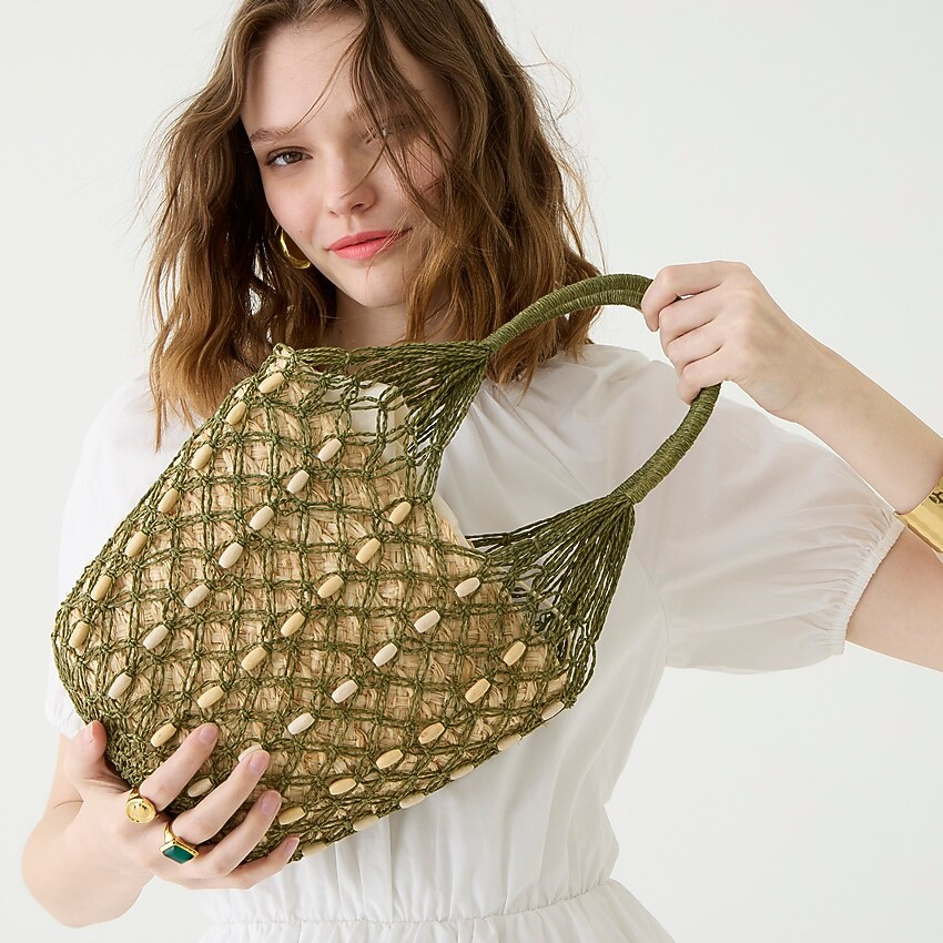 Sedona beaded basket bag in straw | J. Crew US