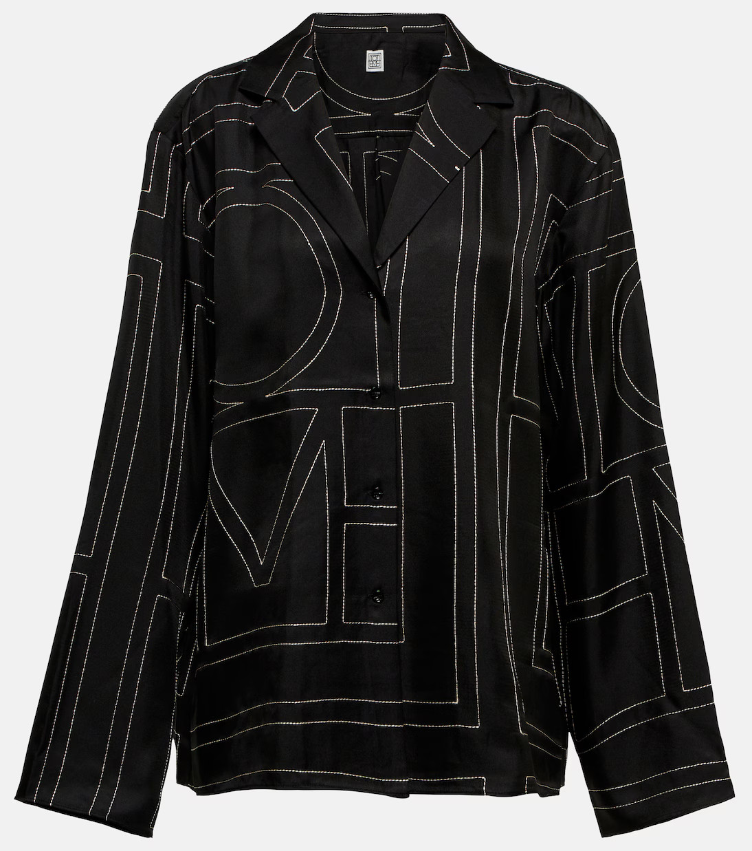 Logo-embroidered silk shirt | Mytheresa (US/CA)
