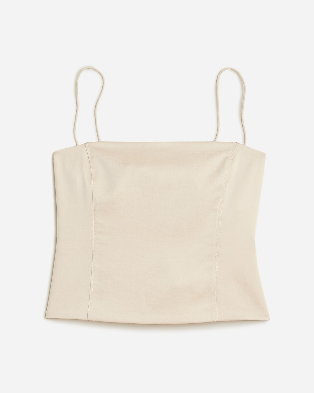 Bustier top in stretch satin | J. Crew US
