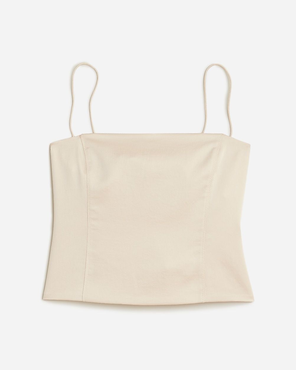 Bustier top in stretch satin | J.Crew US