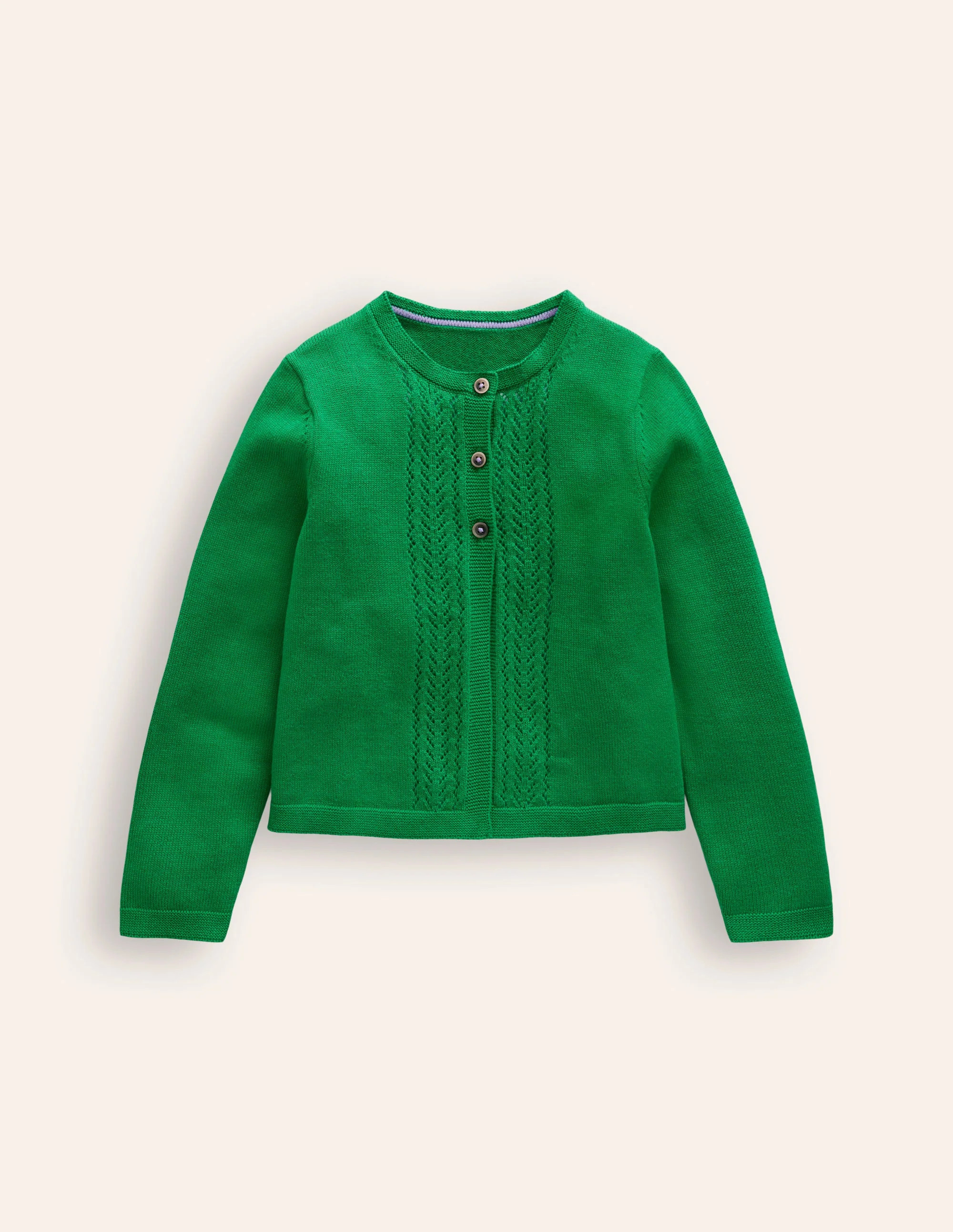 Pointelle Cotton CardiganRich Emerald Girls Boden | Boden (US)