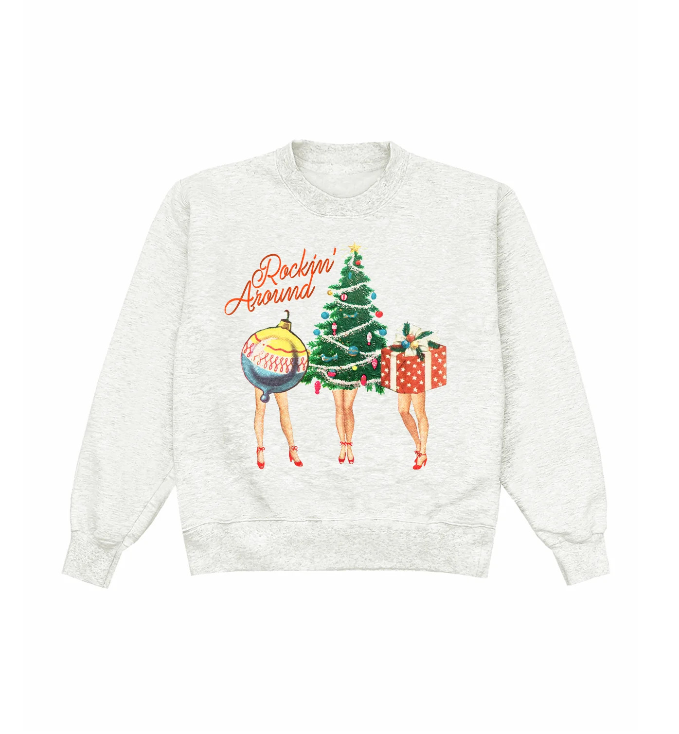 Rockin' Around Heather Crewneck | Shop Kristin Jones