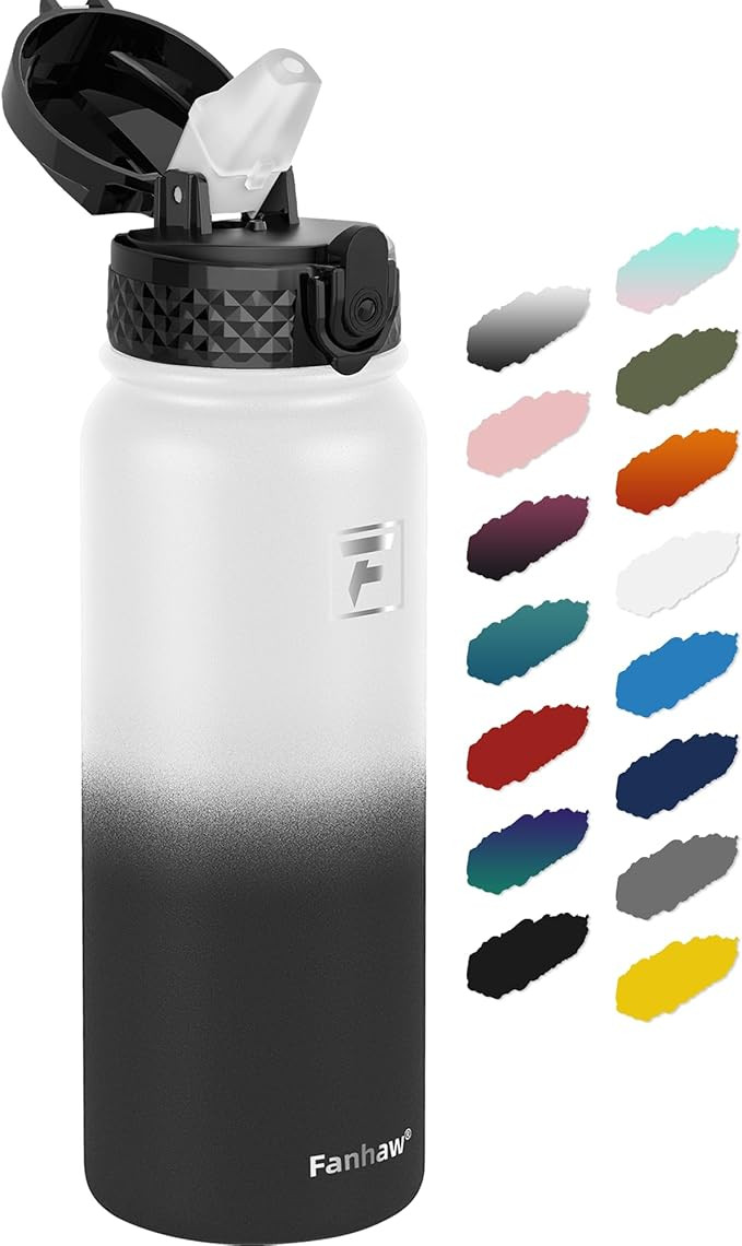 Fanhaw 20 Oz Kids Insulated Stainless Steel Water Bottle with Straw Lid, Leakproof & Anti-Dust Ev... | Amazon (US)