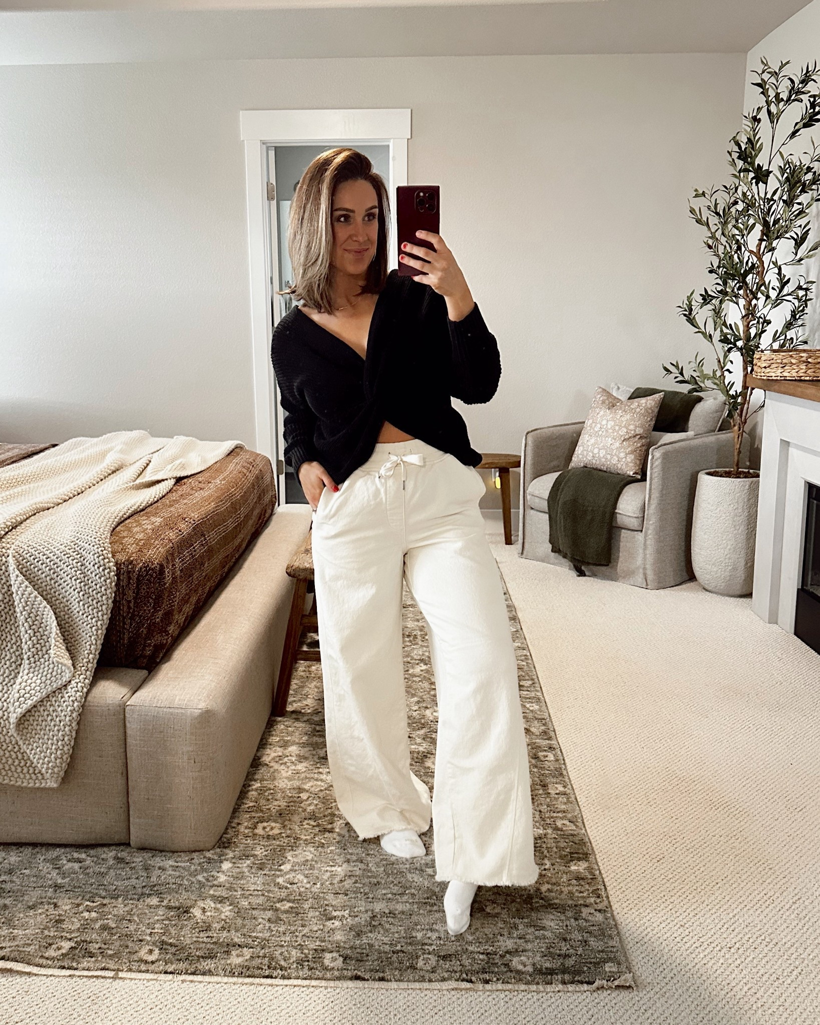 This is a such a cozy outfit to do some office work in. I have it on backwards and it’s so cute with a knit in it. Sweater is from goodwill but I’ll link some similar ones. Pants are a size S

#LTKPetite #LTKFindsUnder50 #LTKStyleTip