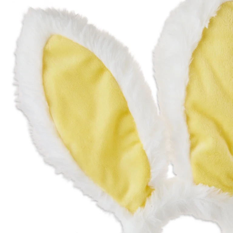Jumbo Bunny Ears Headband, Yellow and White, 14", Easter by Way To Celebrate | Walmart (US)
