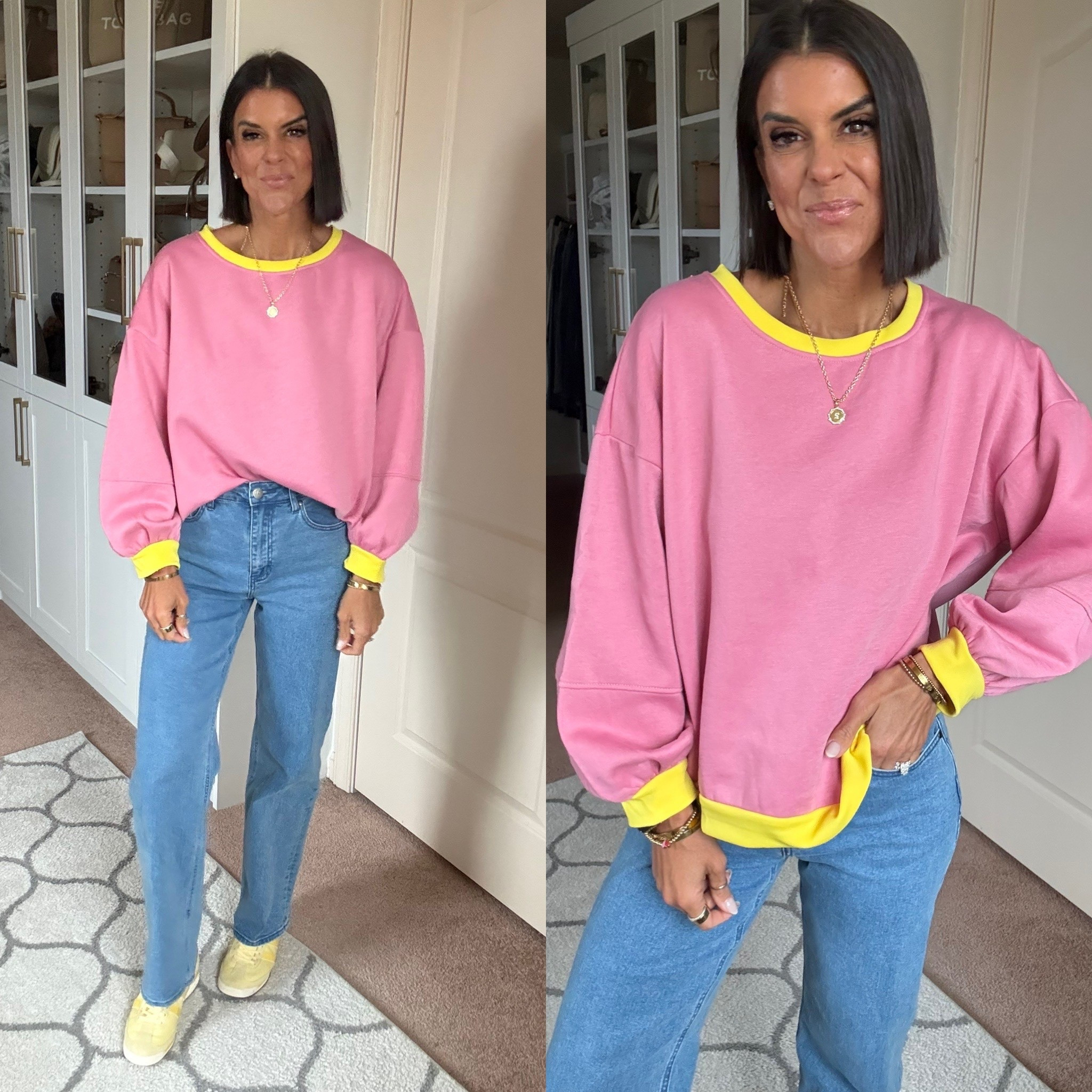 Size small in sweater Size 2 in jeans

#LTKSeasonal