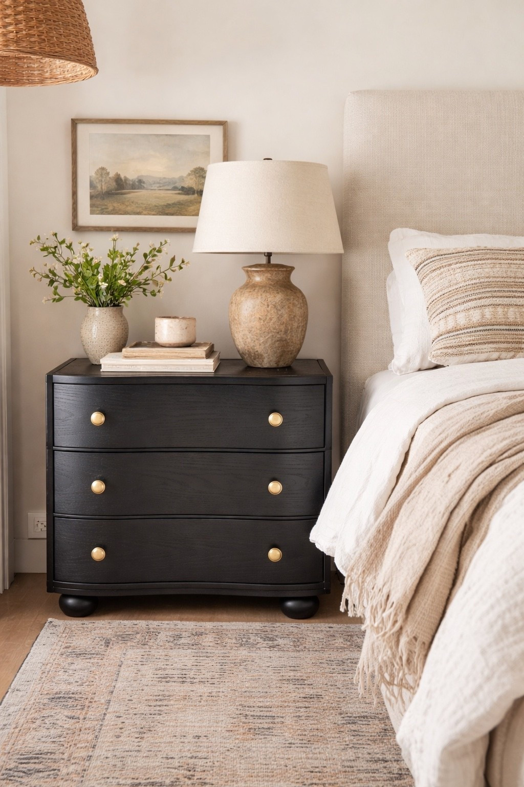 This nightstand is beautiful and looks like it’s from Pottery Barn, Arhaus or crate & Barrel, but it’s on Amazon for around $200! This is definitely giving off Amber Lewis vibes! ￼

#LTKHome