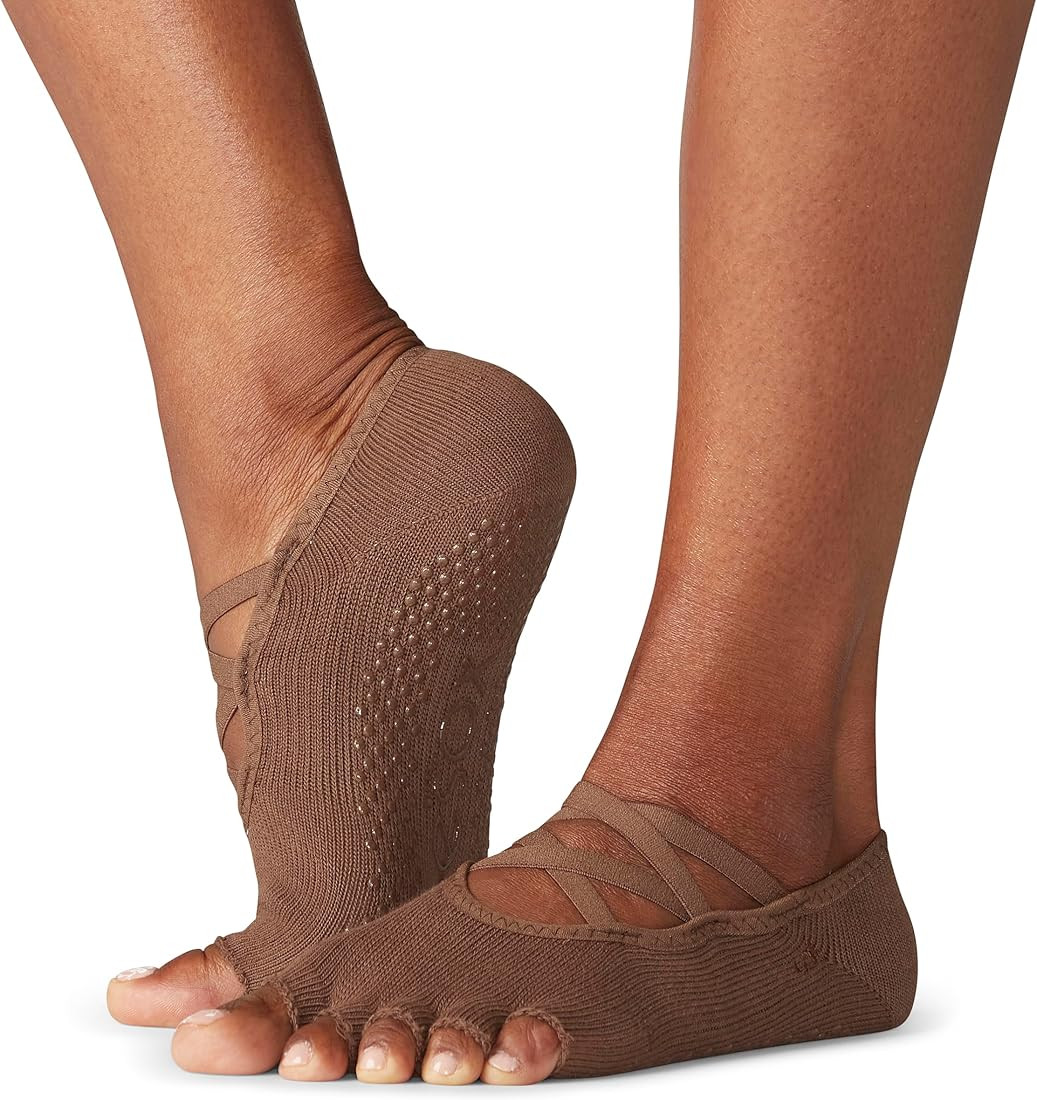 toesox Women’s Elle Half Toe Grip Socks – Non-Slip Pilates Socks with Grips for Women, Yoga S... | Amazon (US)