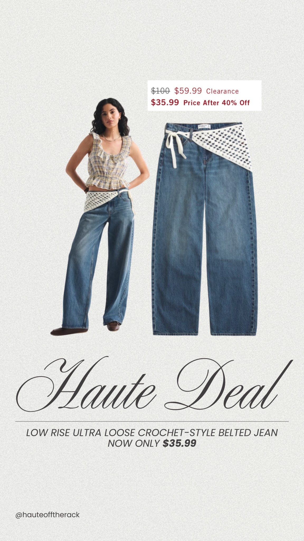 Save on these Abercrombie low rise jeans now $35.99!

#aberceombie #denim #lowrisejeans #viraldenim #jeans 

#LTKSaleAlert #LTKSeasonal