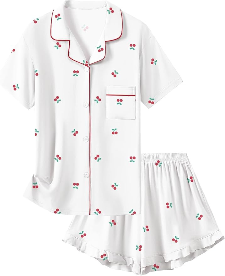 Schbbbta Girls Pajamas Set 2 Piece Button Down Pjs Soft Ruffle Sleepwear Loungewear | Amazon (US)