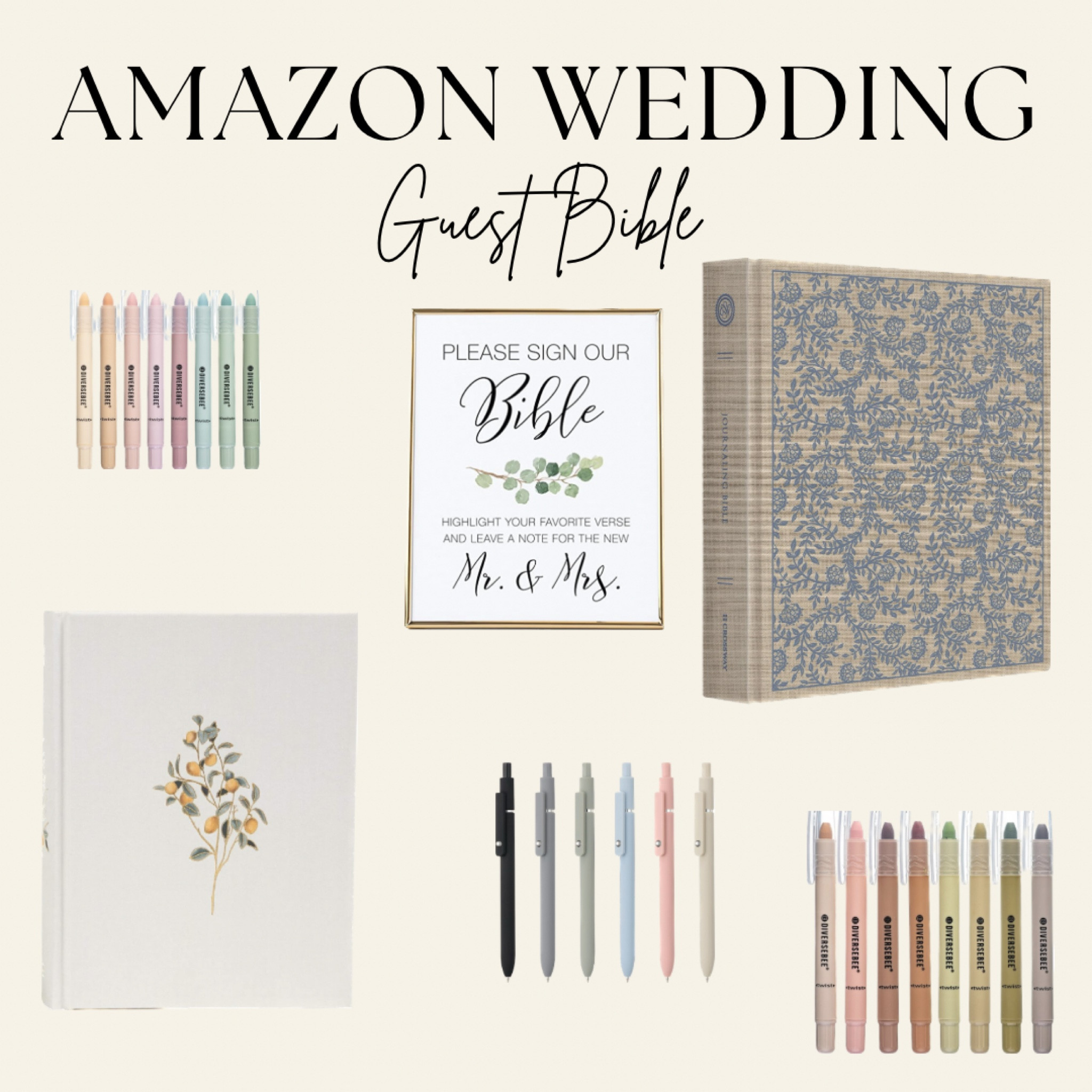 Amazon wedding - guest Bible - sign our Bible - wedding signage - wedding decor - planning a wedding - Christian wedding - Bible guest book - wedding guest book - engaged - married - bachelorette outfits - bachelorette dress - how to plan a wedding - bridal wardrobe 

#LTKsalealert #LTKFind #LTKwedding