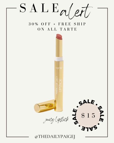 This juicy lipstick is the best I have tried! I love how smooth it is and how it doesn’t dry you out. The rose color is the perfect red especially for the holiday season   Tarte is currently having a 30% off sale with free shipping this Black Friday  

#LTKunder50 #LTKsalealert #LTKCyberweek