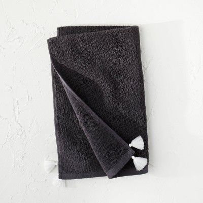 Black Tassel Hand Towel Black - Opalhouse™ designed with Jungalow™ | Target