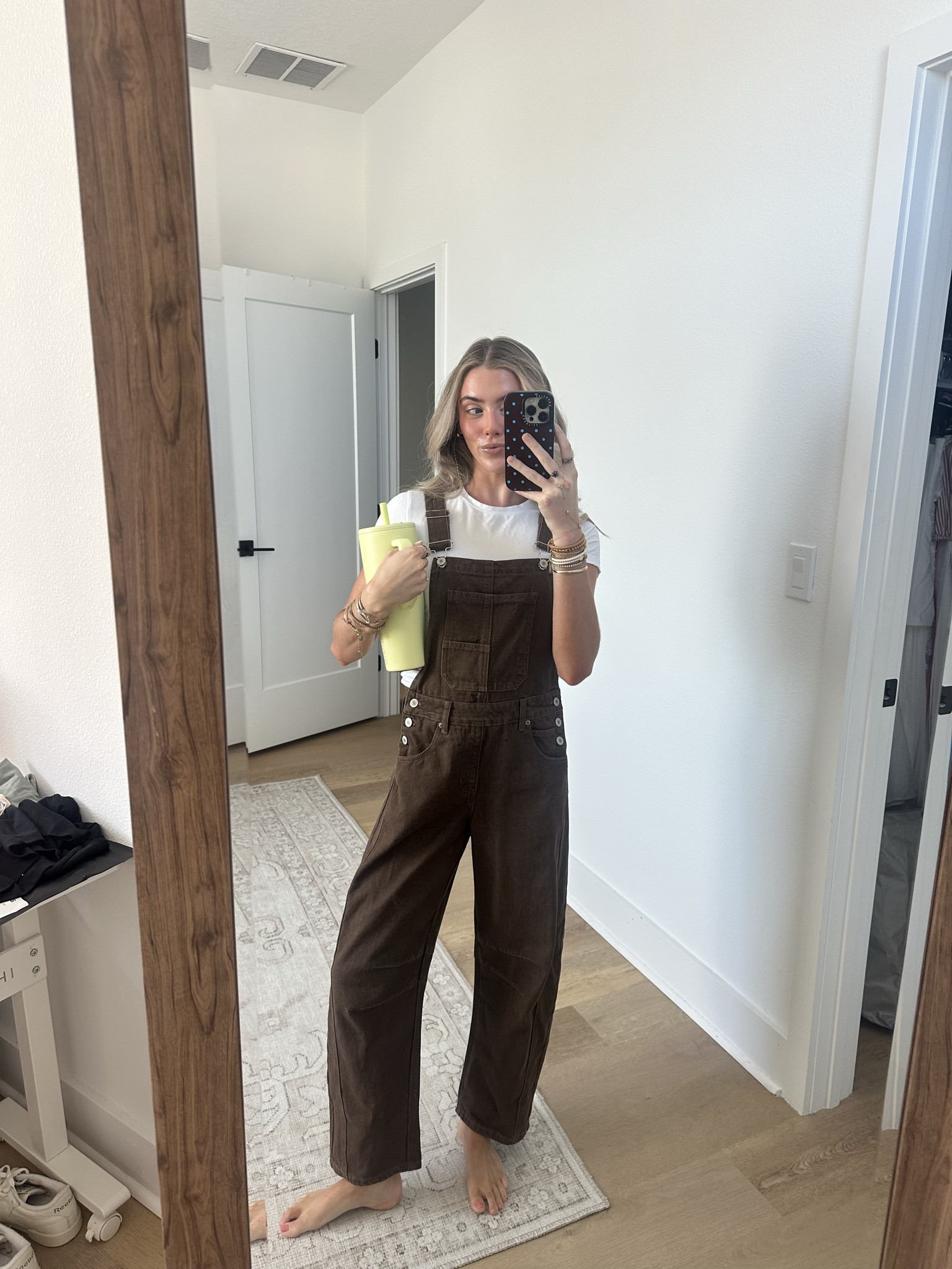 Amazon size XS PLNOTME Womens Denim Bib Overalls Barrel Leg Adjustable Strap Jean Pants Jumpsuits with Pockets. My @abercrombie size XS white baby tee  

#LTKootd #LTKSaleAlert #LTKSeasonal