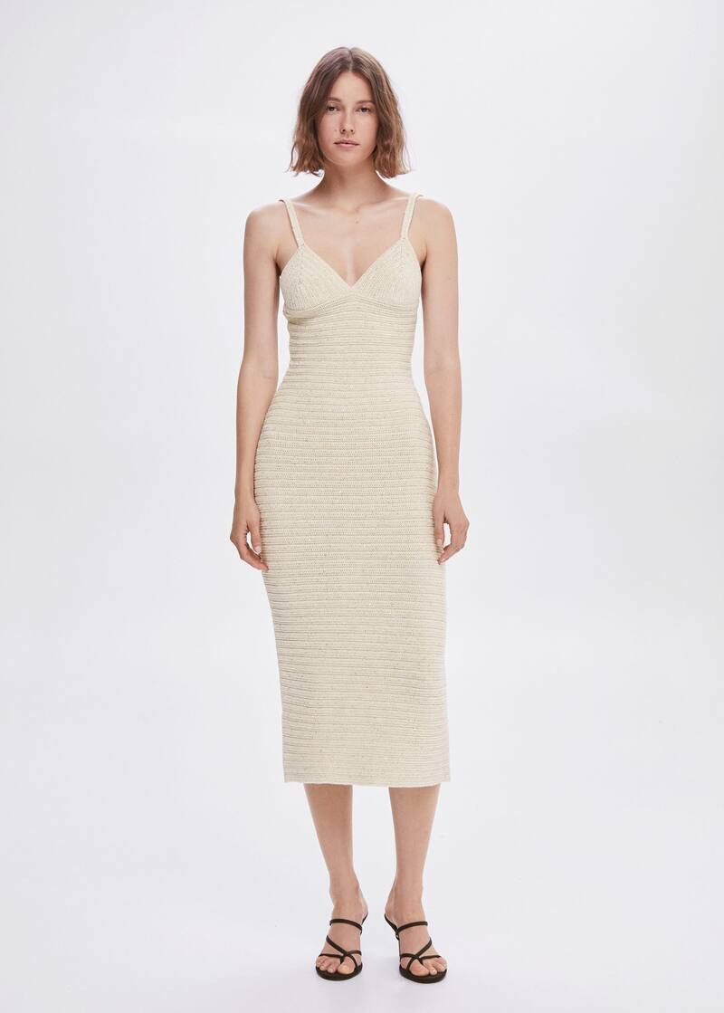 Knitted dress with sequin detail | MANGO (US)