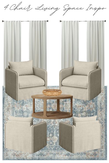 Everything from Target to create a four chair living space!

#LTKhome