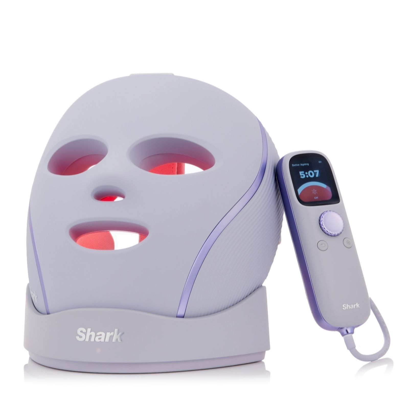 Outlet Shark CryoGlow LED Mask with Charging Stand | QVC UK