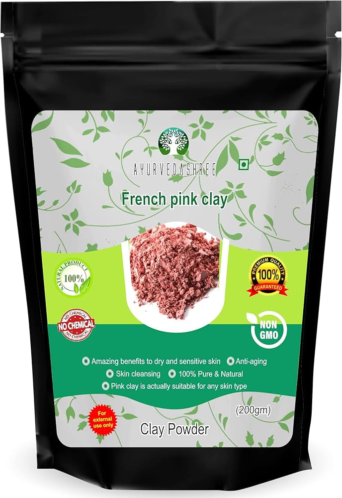 AYURVEDASHREE French Pink Clay Powder, 200 Gm, Montmorillonite Pink Clay, Mild Hydrating Clay, Su... | Amazon (US)