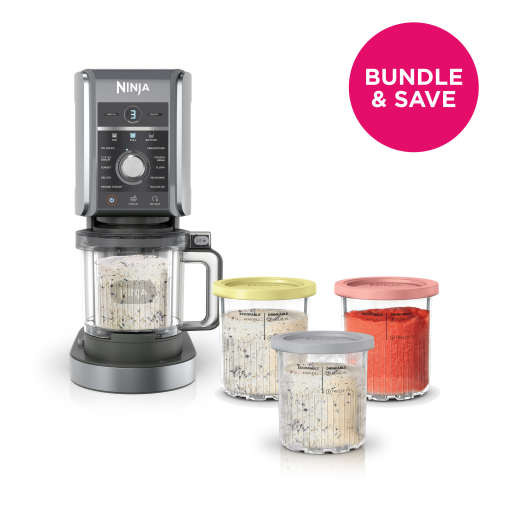 Ninja® CREAMi® Deluxe 11-in-1 Ice Cream and Frozen Treat Maker with 2 Extra Pints | NC501B2 | Ninja Kitchen