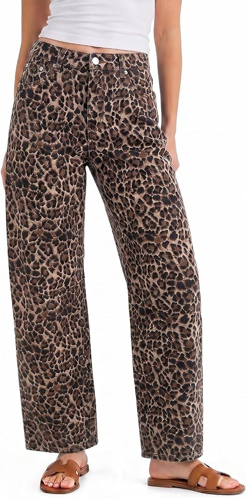 Cicy Bell Women Barrel Cropped Jeans Baggy High Waisted Casual Denim Pants | Amazon (US)