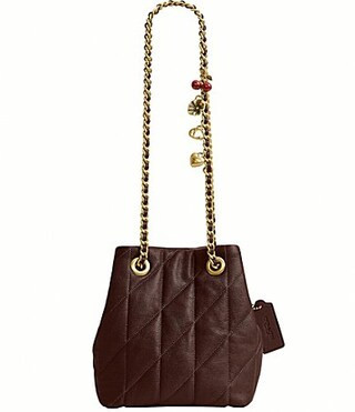 COACH Quilted Jade Quilted Drawstring Bag - Maple | Dillard's