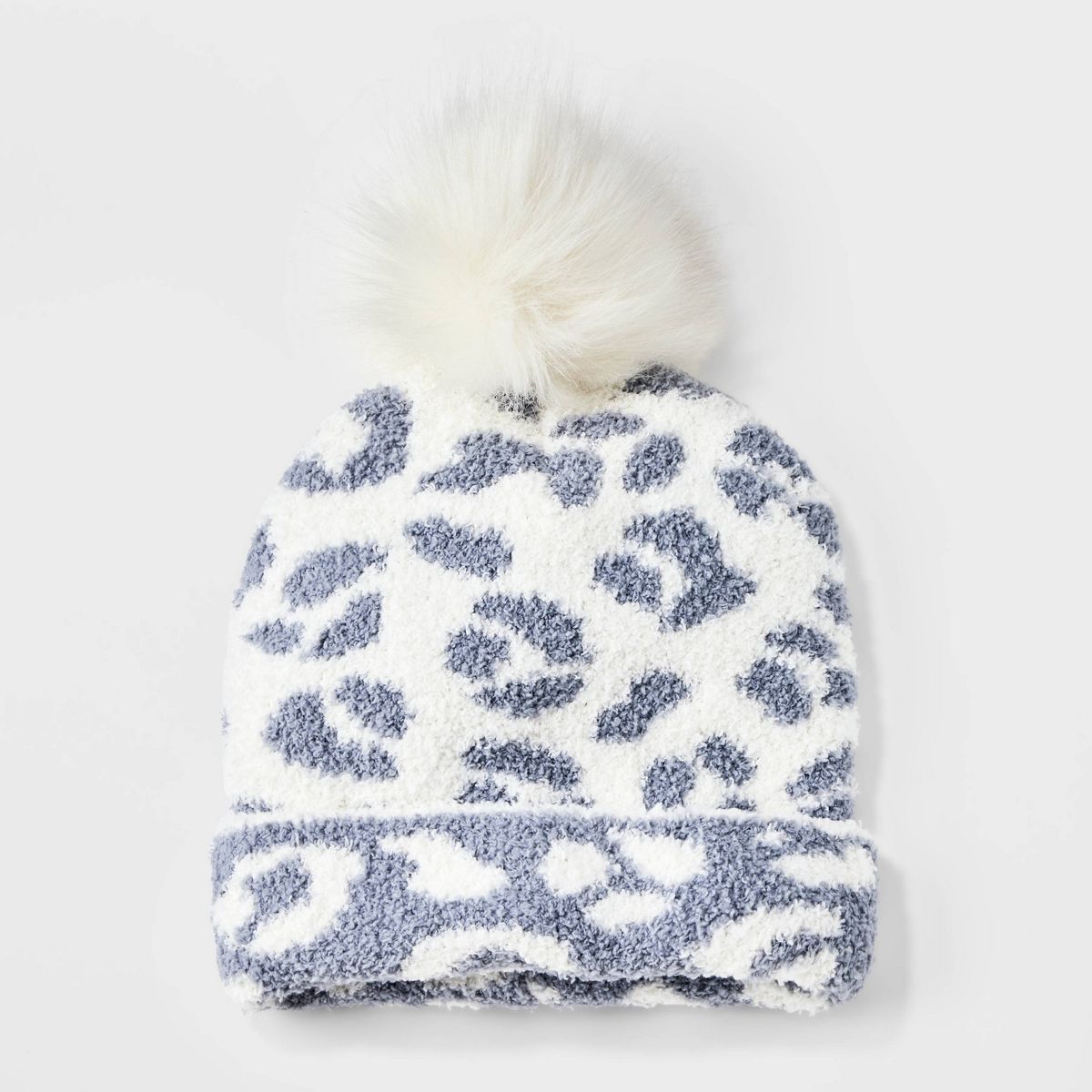 Toddler Leopard Printed Beanie - Cat & Jack™ Gray | Target