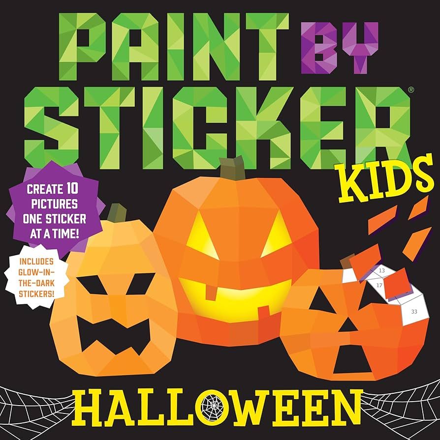 Paint by Sticker Kids: Halloween: Create 10 Pictures One Sticker at a Time! Includes Glow-in-the-... | Amazon (US)