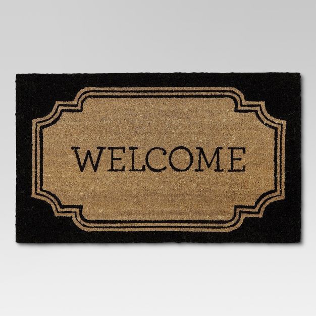 1&#39;6&#34;x2&#39;6&#34; Welcome Coir Doormat - Threshold&#8482; | Target