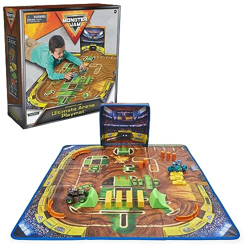 Monster Jam, Ultimate Arena Playmat & Storage with 2 Exclusive Monster Trucks, 1:64 Scale, 20 Acc... | Amazon (US)