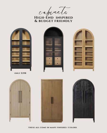 Tall arched cabinets budget friendly. Splurge or save cabinet look for less. Designer inspired cabinet 

#LTKhome #LTKsalealert